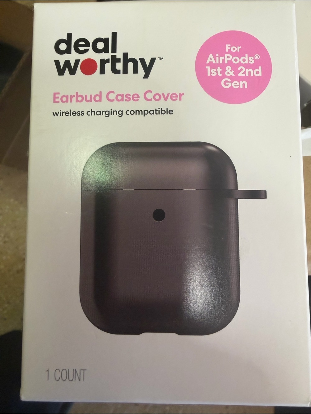 Earbud Case Cover for AirPods 1st & 2nd Gen - black